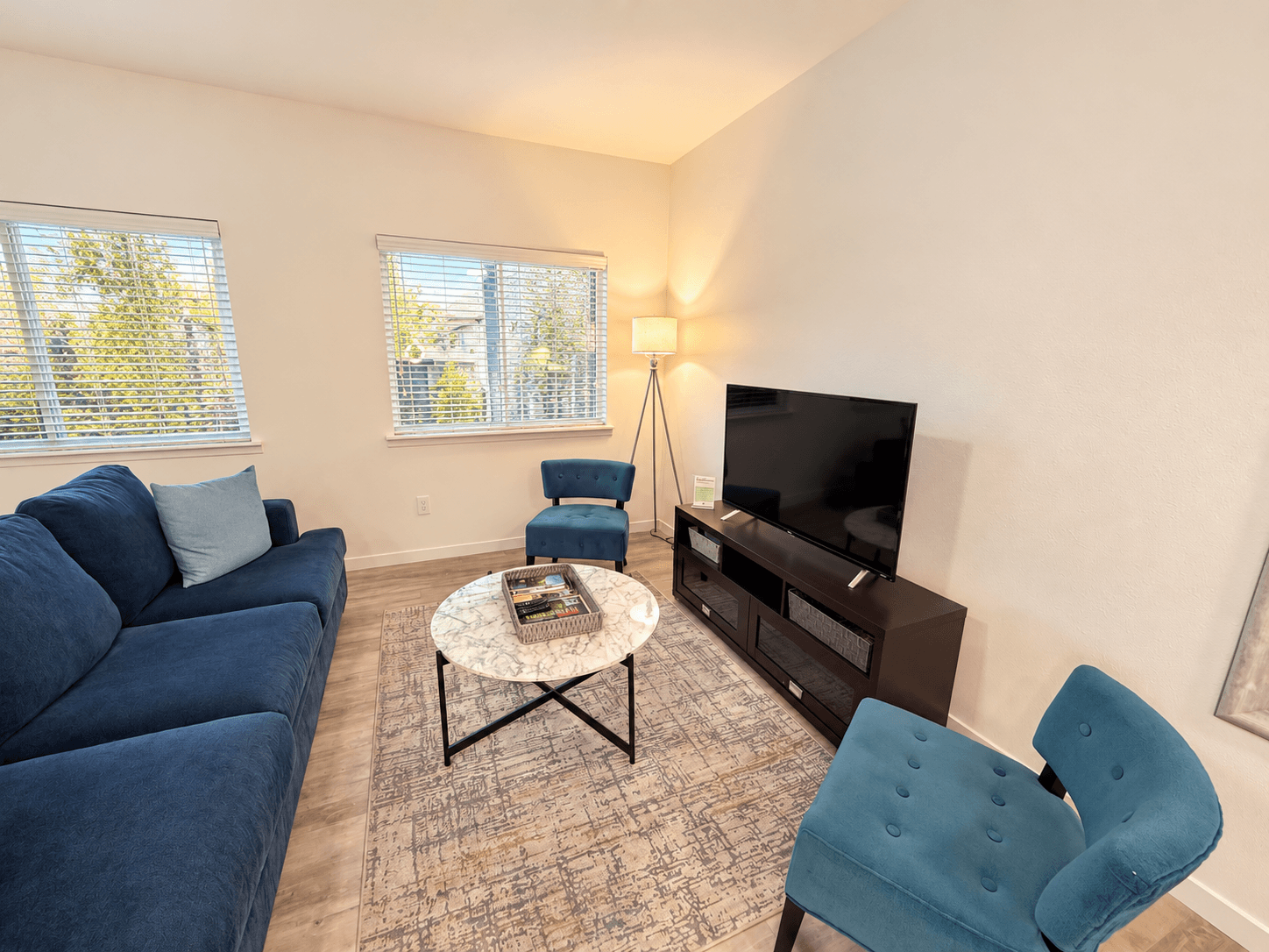 Chardonnay Suite living room with television